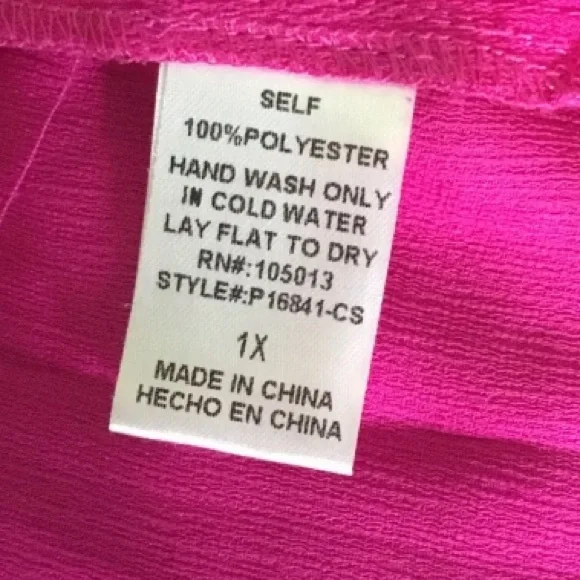 Savanna Jane Pink  Embroidered Floral Tunic Size 1X - Picture 5 of 7